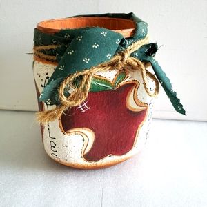 Apple Painted Jar